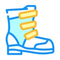 kids boots color icon vector illustration