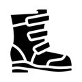kids boots glyph icon vector illustration