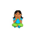 Kids bored expression feeling cartoon illustration Royalty Free Stock Photo