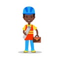 Kids builder character vector illustration