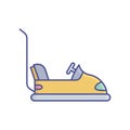 Kids bumper car Line Style vector icon which can easily modify or edit