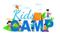 Kids Camp. Happy Children Summer Holidays Leisure Royalty Free Stock Photo