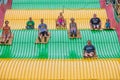 Kids on carnival slide at state fair Royalty Free Stock Photo