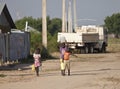 Kids carrying water, South Sudan