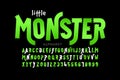 Kids cartoon playful style Little Monster font Royalty Free Stock Photo