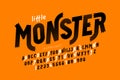 Kids cartoon playful style Little Monster font Royalty Free Stock Photo