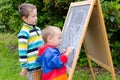 Kids with chalks