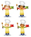 Kids In Chef's Hats Royalty Free Stock Photo