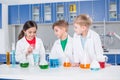 Kids in chemical lab