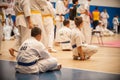 Kids and Children Martial Arts Sport Demonstration. Kyokushin Belgrade Trophy Royalty Free Stock Photo