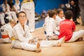 Kids and Children Martial Arts Sport Demonstration. Kyokushin Belgrade Trophy Royalty Free Stock Photo