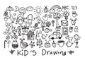 Kids and children's hand drawings