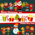 Kids Christmas background Royalty Free Stock Photo