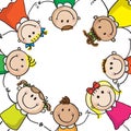 Kids circle Royalty Free Stock Photo