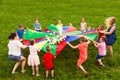 Kids in a circle playing social game Royalty Free Stock Photo