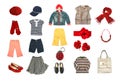 Kids clothes and accessories set Royalty Free Stock Photo