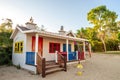 Kids club of a 5-star hotel `Samara` near Bodrum. Early summer morning. Tourism business, travel, leisure and relaxation Royalty Free Stock Photo