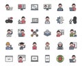 Kids coding icon vector , study, game, development, robotics