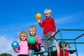 Kids with colorful balls Royalty Free Stock Photo