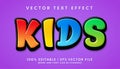 Kids text effect template Royalty Free Stock Photo