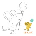 Kids coloring page - mouse