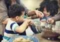 Kids Cooking Baking Cookies Kitchen Concept Royalty Free Stock Photo