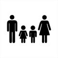 Kids couple icon vector in modern flat style for web