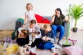 Kids created a mess at home Royalty Free Stock Photo