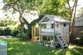 Kids cubby house in tropical Australian backyard