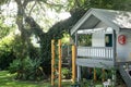 Kids cubby house in tropical Australian backyard