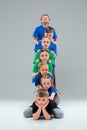 The kids dance school, ballet, hiphop, street, funky and modern dancers Royalty Free Stock Photo