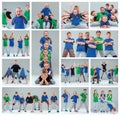 The kids dance school, ballet, hiphop, street, funky and modern dancers Royalty Free Stock Photo