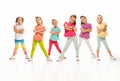 The kids dance school, ballet, hiphop, street, funky and modern dancers Royalty Free Stock Photo