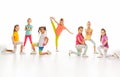 The kids dance school, ballet, hiphop, street, funky and modern dancers Royalty Free Stock Photo