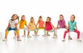 The kids dance school, ballet, hiphop, street, funky and modern dancers Royalty Free Stock Photo