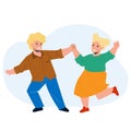 Kids Dancing Together On Children Party Vector Royalty Free Stock Photo