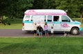 Kids and Dog at the Neighborhood ice cream truck
