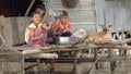 Children with dog, Tonle Sap, Cambodia