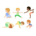 Kids Doing Advanced Yoga Poses Royalty Free Stock Photo