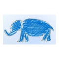 The kids drawing elephant Royalty Free Stock Photo