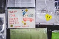 Kids Drawings and Letters Decorating a Truck During the Freedom Convoy Protest in Ottawa