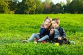 Kids eating donuts