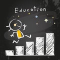 Kids education blackboard