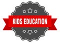 kids education label. kids education isolated seal. sticker. sign