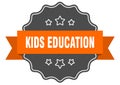 kids education label. kids education isolated seal. sticker. sign