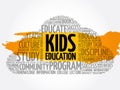 Kids Education word cloud collage Royalty Free Stock Photo