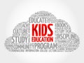 Kids Education word cloud collage Royalty Free Stock Photo