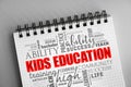Kids Education word cloud collage Royalty Free Stock Photo