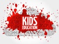 Kids Education word cloud collage Royalty Free Stock Photo