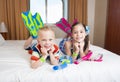 Kids enjoying a Cruise Vacation Royalty Free Stock Photo